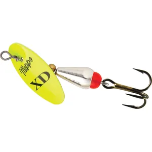 Mepps XD Silver, Hot Chartreuse salikums