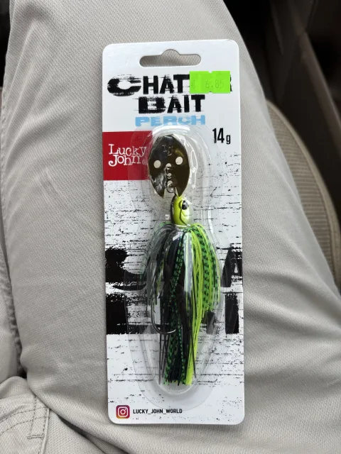 Lucky John Chatter bait pearch 14g - Black Green Flake skirt foto